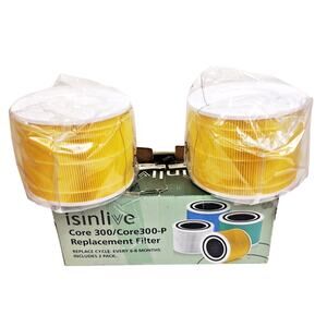 iSinLive Core 300 Pet Filters 2-Pack for Levoit Pet 300-P True HEPA Replacement